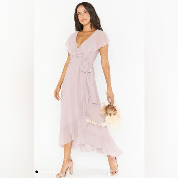 Show Me Your Mumu Jess Ruffle Midi Dress, size XXS, Antique Rose**NWT** - Picture 1 of 4